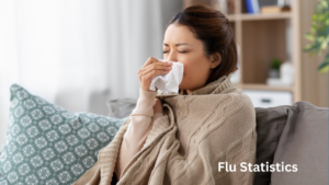 Here are the alt text and meta description options for your image, Advisement_Flu Statistics.jpg. They are optimized for accessibility, SEO, and clarity based on the data you've been working with. Alt Text (For Accessibility and SEO) Alt text: A woman sitting on a couch wrapped in a beige blanket, closing her eyes and sneezing or blowing her nose into a white tissue. Text overlay in the bottom right corner reads "Flu Statistics."