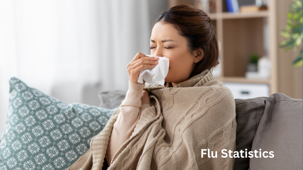 Here are the alt text and meta description options for your image, Advisement_Flu Statistics.jpg. They are optimized for accessibility, SEO, and clarity based on the data you've been working with. Alt Text (For Accessibility and SEO) Alt text: A woman sitting on a couch wrapped in a beige blanket, closing her eyes and sneezing or blowing her nose into a white tissue. Text overlay in the bottom right corner reads "Flu Statistics."